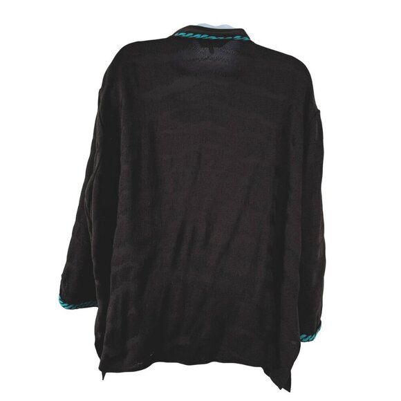 Ming Wang Cardigan Jacket Womens 2X Brown Acrylic Polyester CJ-1859 - Picture 4 of 8